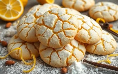 Craquelés sans gluten amande et citron : recette savoureuse
