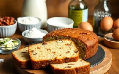 Cake sans gluten aux lardons et courgette