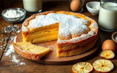 Gâteau invisible aux pommes sans gluten et pavot : recette facile