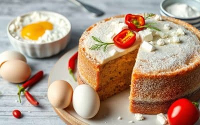 Cake Sans Gluten : poivrons & Feta