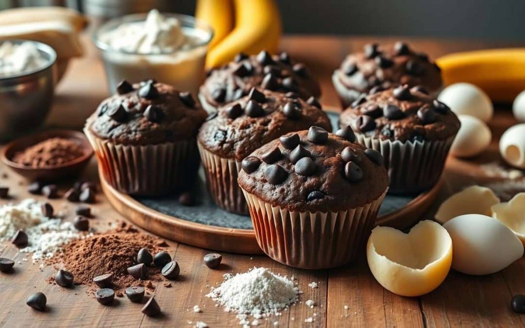 Muffins sans gluten chocolat-banane : découvrez une recette aux blancs d'œufs