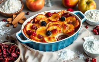 Gratin sans gluten aux pommes et fruits rouges : recette savoureuse