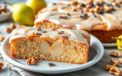 Moelleux sans gluten : poire et noix