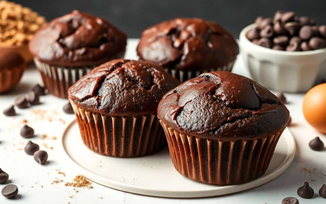 Muffins sans gluten au chocolat et farine de châtaigne : recette gourmande