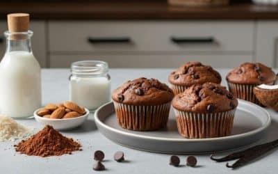 Muffins au chocolat noir végan sans gluten : recette gourmande et facile