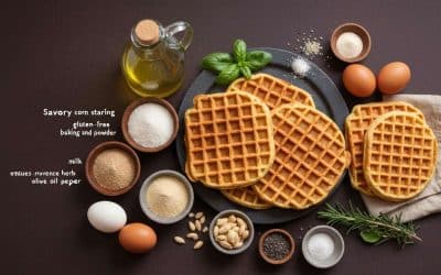 Gaufres salées sans gluten : aux herbes et pavot