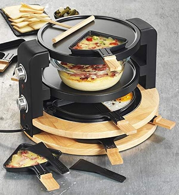 Appareil À Raclette 8/10 Personnes 1500w + Gril + Crêpière - KCWOOD.8.SUPER