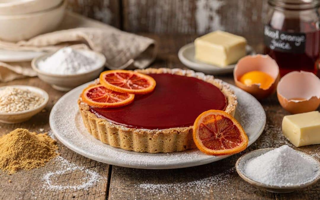 Tartelette à l'orange sanguine sans gluten : recette gourmande