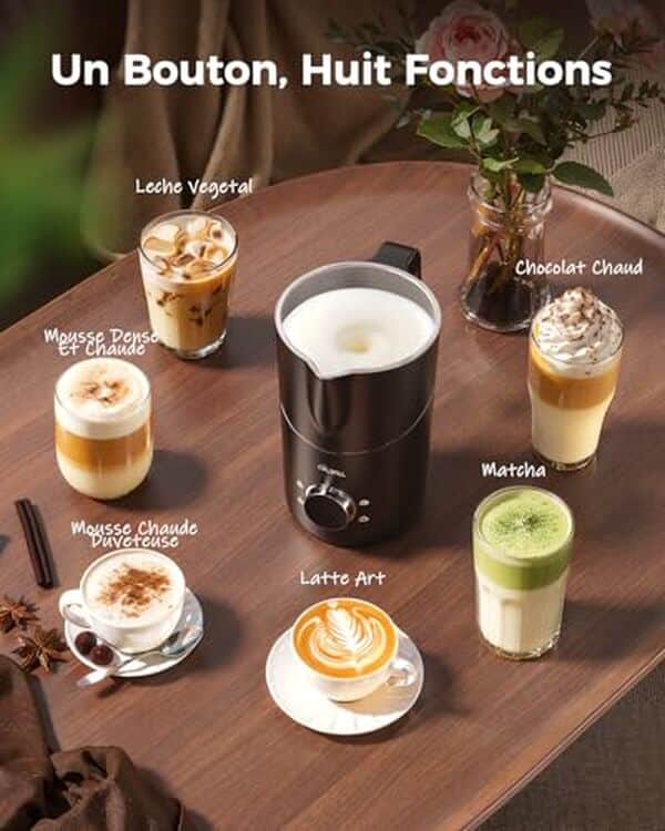 Découvrez notre test complet du mousseur à lait électrique Coldfill 8-en-1 en inox noir : polyvalence, design sophistiqué et performances pour un café parfait à chaque utilisation.