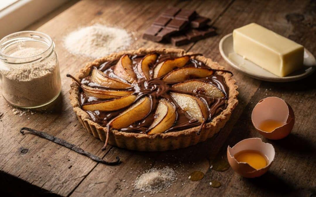 Tarte poire chocolat sans gluten : recette gourmande et facile