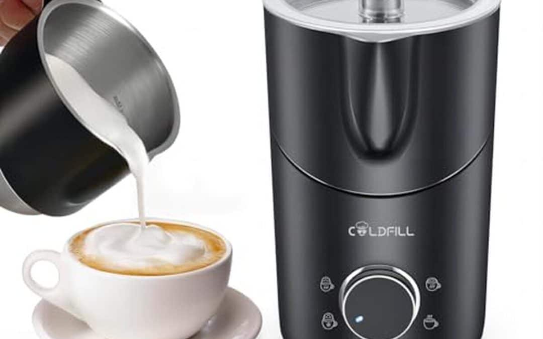 Test : mousseur à lait électrique Coldfill 8-en-1 inox noir