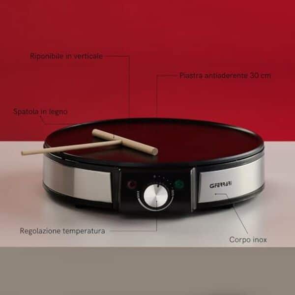 Découvrez notre avis détaillé sur la crêpière G3 Ferrari G10098 : performance à 1200 W, efficacité et simplicité pour des crêpes parfaites à chaque utilisation.