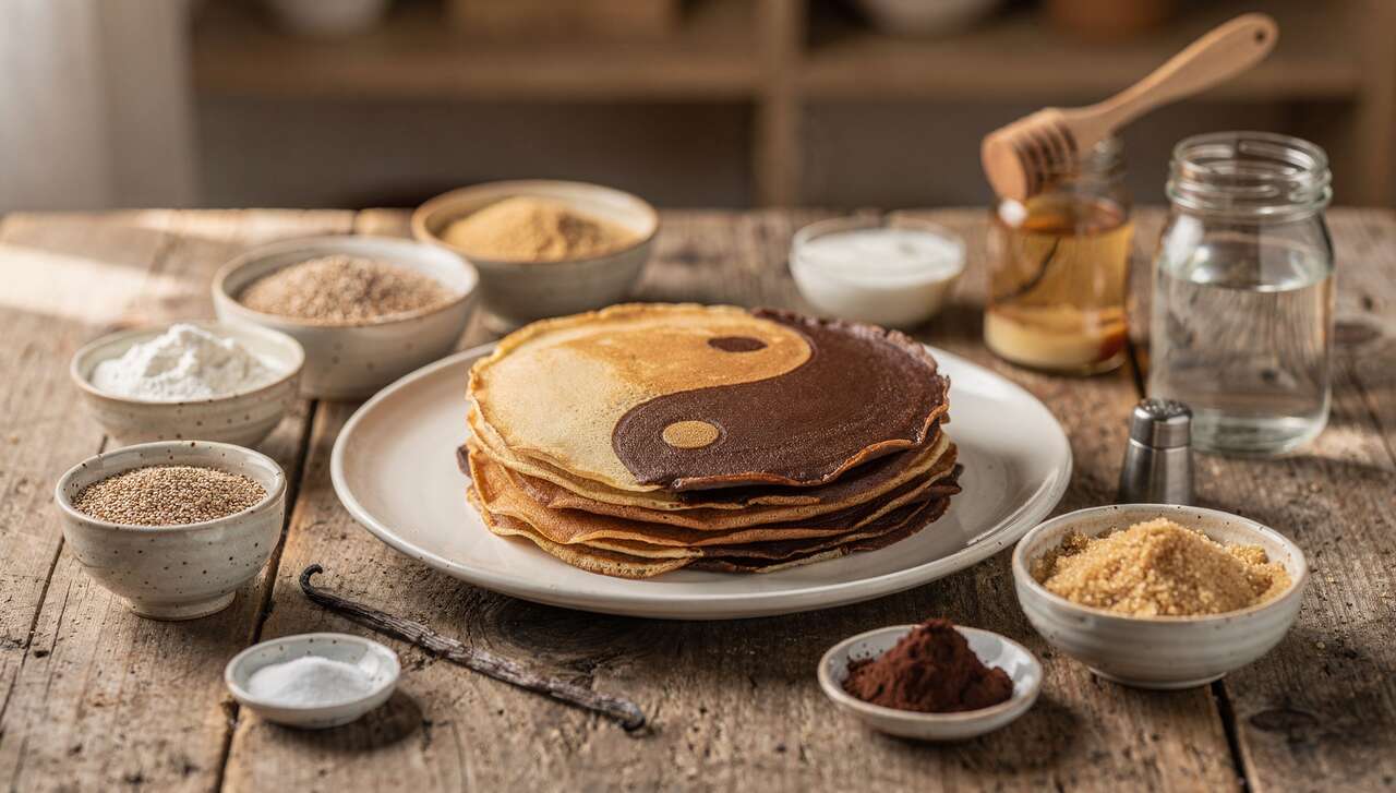 Crêpes Yin Yang sans gluten : recette équilibrée et savoureuse