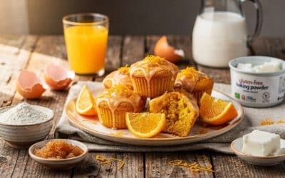 Muffins à l&rsquo;orange sans gluten et sans lactose : la recette facile