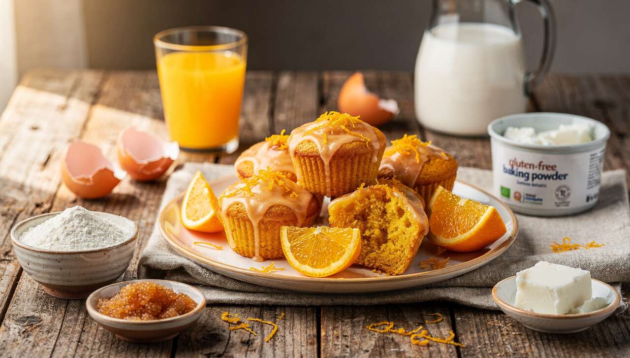 Muffins à l'orange sans gluten et sans lactose : la recette facile