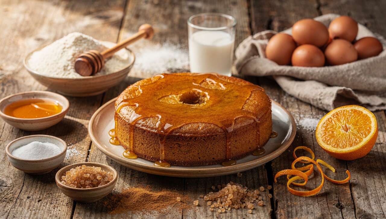 Gâteau au Miel, orange et Cannelle sans Gluten