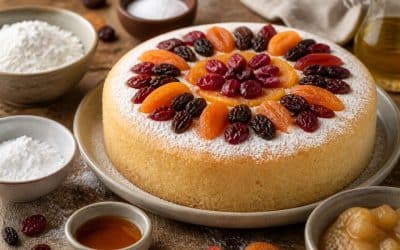 Génoise allégée aux fruits sans gluten : recette facile et savoureuse