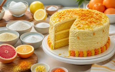Layer cake sans gluten : recette aux agrumes