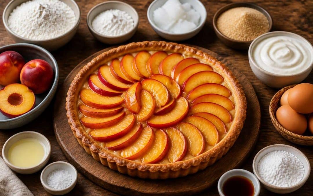 Tarte aux nectarines : sans gluten, sans lactose