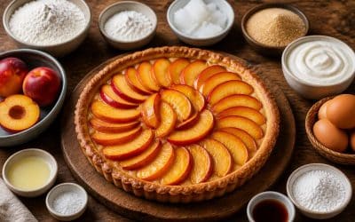Tarte aux nectarines : sans gluten, sans lactose