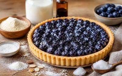 Tarte aux myrtilles sans gluten et sans lactose : recette savoureuse