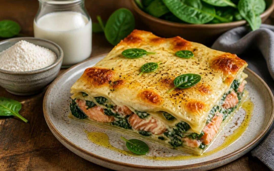 Lasagnes saumon épinards sans gluten : recette savoureuse