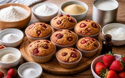 Muffins fraise sans gluten ni lactose : recette gourmande
