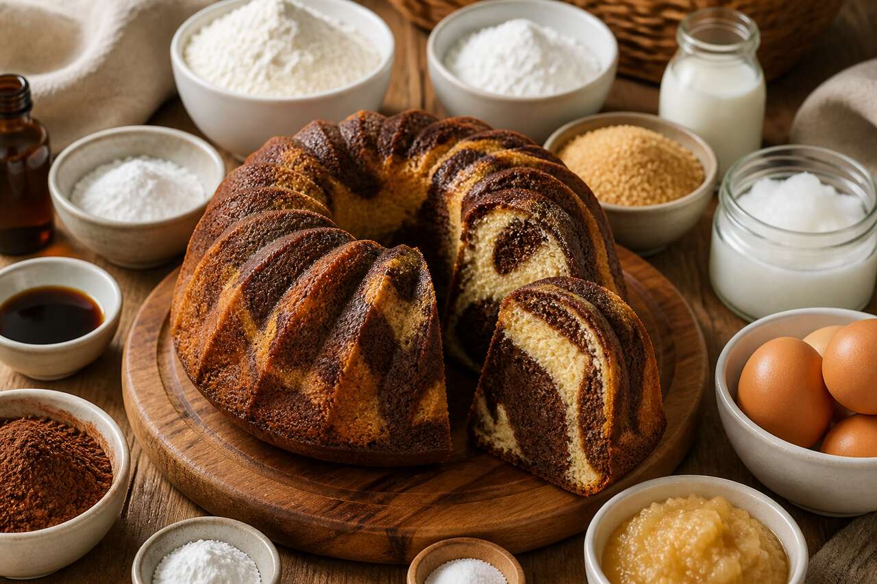 Cake marbré sans gluten et lactose : recette savoureuse